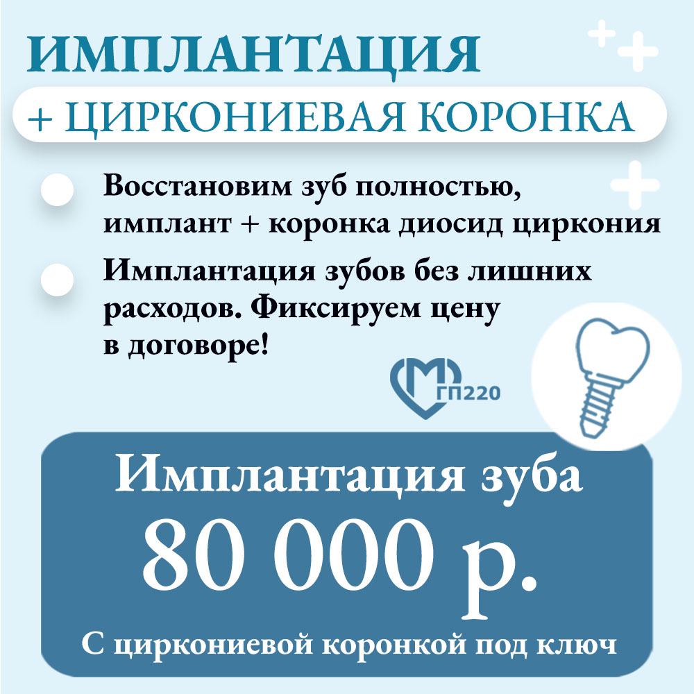 Имплантация зуба под ключ
